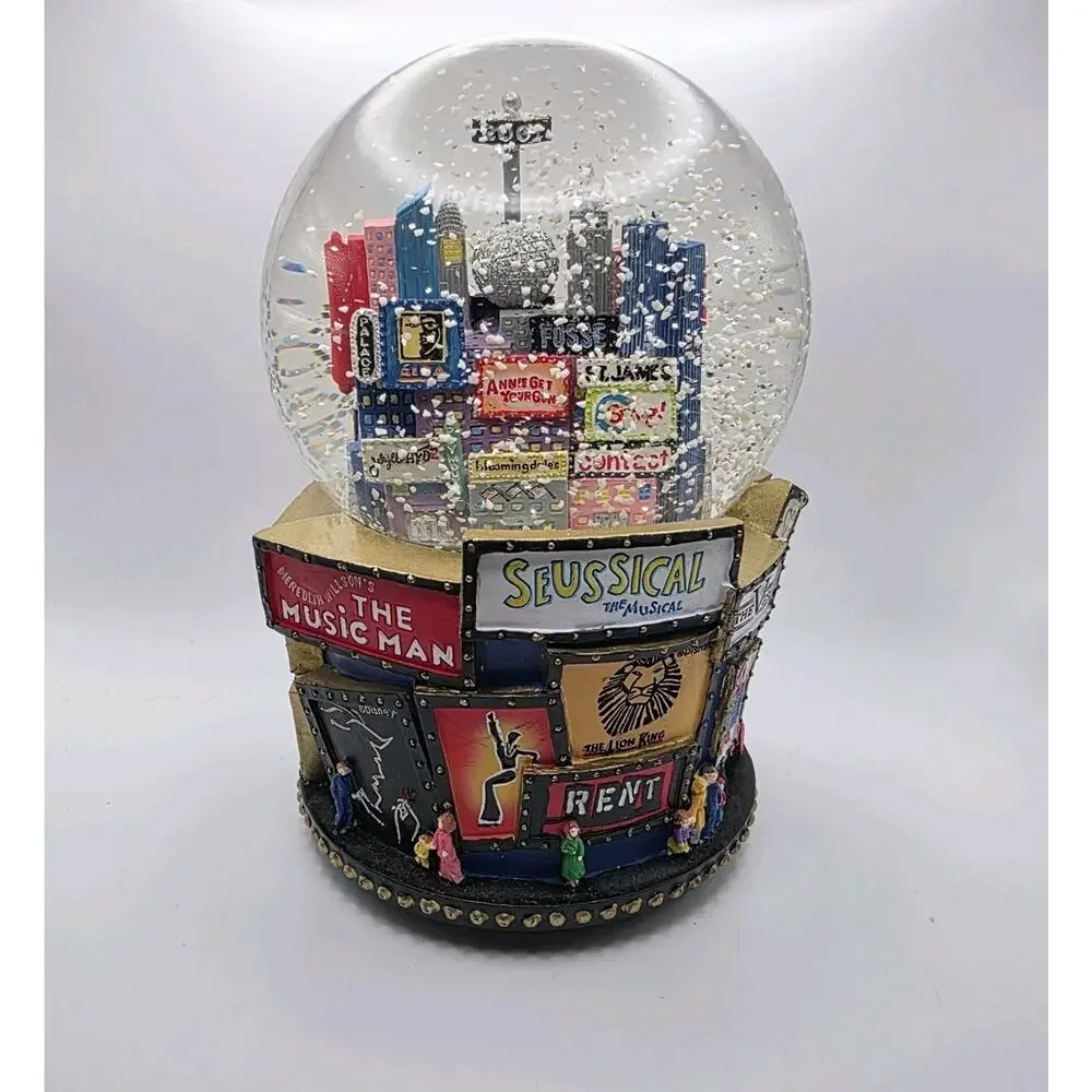 Bloomingdales Broadway Musical 2001 Snow Globe Times Square Twin Towers Tested